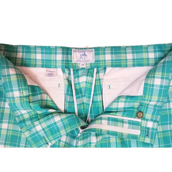 SOUTHERN TIDE THE SKIP JACK Green & White Plaid Shorts - Men's 38 - Picture 6 of 6